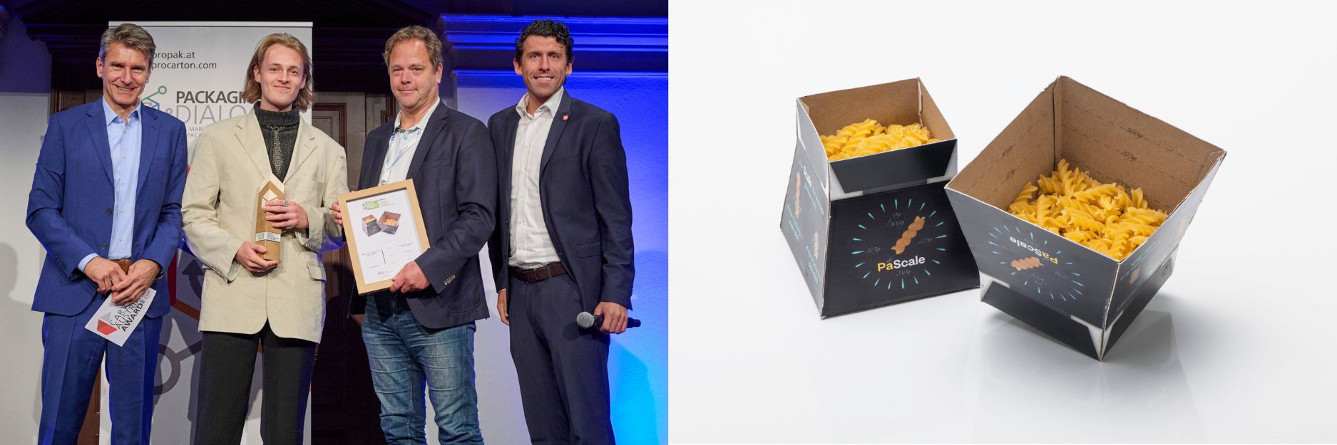 Jovan Berges mit Pastaverpackung diPaScale © Klaus Titzer