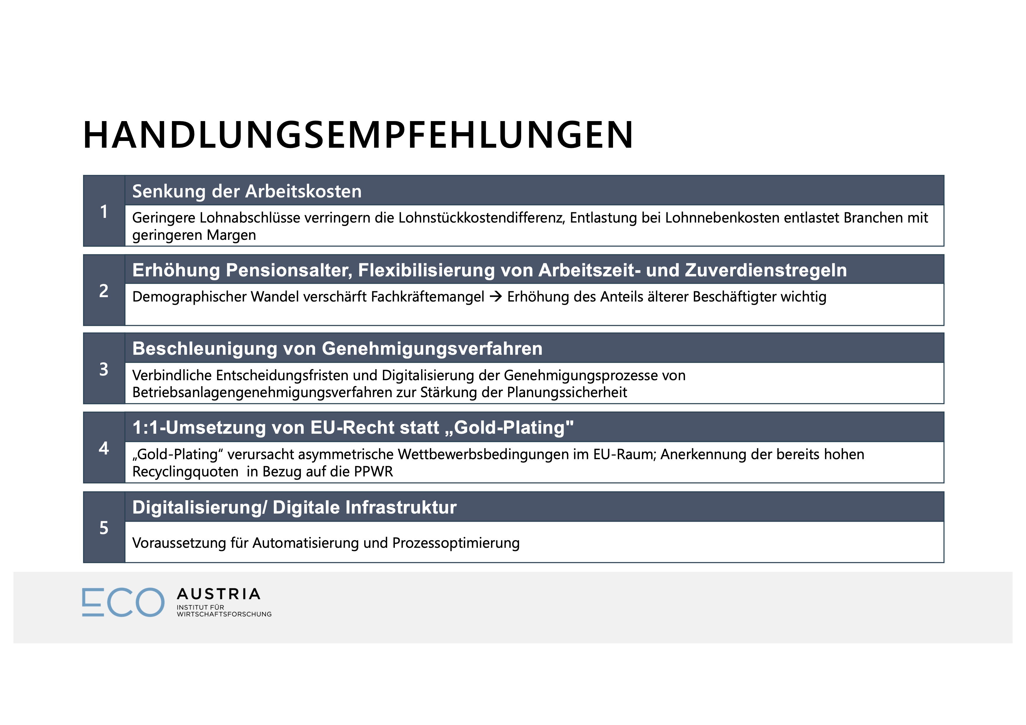 Handlungsempfehlungen